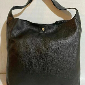 Helen kaminski black leather shoulder handbag